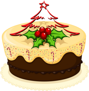 a sweet christmas cake
